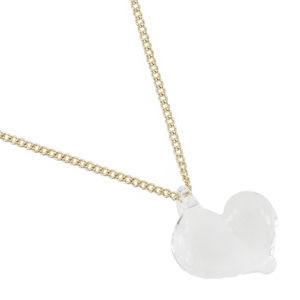 LuxUness Gold Plated Heart Necklace Metal Necklace